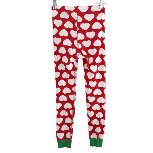 Hanna Andersson Crossover 2 Piece Pajama Set Hearts Red Girls 8 Long Sleeve - Picture 5 of 14